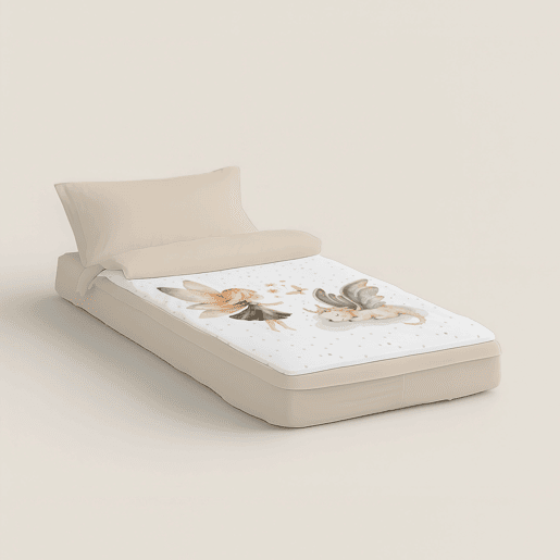 Naturals - Saco Nórdico Estampado Cama 90 - Infantil - Sem enchimento - Inclui 1 Fronha - 100% Algodão - ELIA