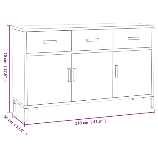 Aparador cômoda armário unidade de armazenamento organizador cozinha sala de estar 110 x 35 x 70 cm madeira de pinho maciça marrom 02_0035716 Aparador cômoda armário unidade de armazenamento organizador cozinha sala de estar 110 x 35 x 70 cm madeira de pinho maciça marrom 02_0035716
