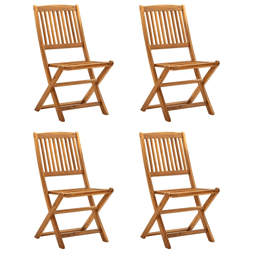 Cadeiras de jardim - Cadeiras de exterior dobráveis 4 pcs madeira acácia maciça