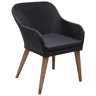 Cadeiras de exterior - Lote de 2 Cadeiras de jardim c almofadões vime PE preto