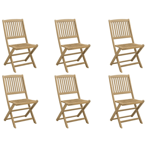 Cadeiras de jardim - Cadeiras de exterior dobráveis 6 pcs 48,5x57x90 cm acácia maciça Cadeiras de jardim - Cadeiras de exterior dobráveis 6 pcs 48,5x57x90 cm acácia maciça