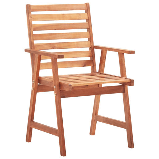 Cadeiras de jantar p jardim - Cadeiras de exterior 3 pcs c almofadões acácia maciça