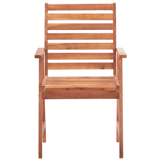 Cadeiras de jantar p jardim - Cadeiras de exterior 3 pcs c almofadões acácia maciça