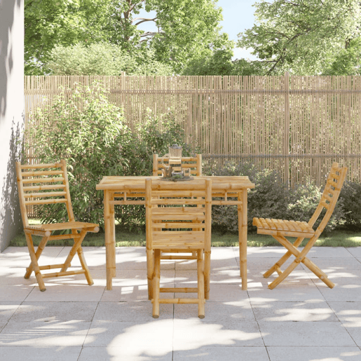 Cadeiras de jardim - Cadeiras de exterior dobráveis 4 pcs 43x54x88 cm bambu