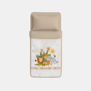 Naturals - Saco NĂ³rdico Estampado Cama 90 - Infantil - Sem enchimento - Inclui 1 Fronha - 100% AlgodĂ£o - SAFARI