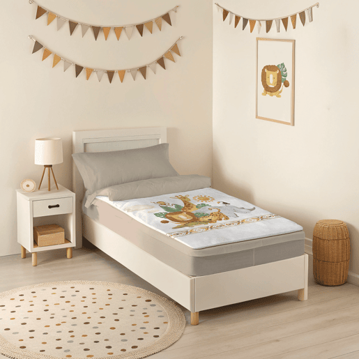 Naturals - Saco Nórdico Estampado Cama 90 - Infantil - Sem enchimento - Inclui 1 Fronha - 100% Algodão - SAFARI