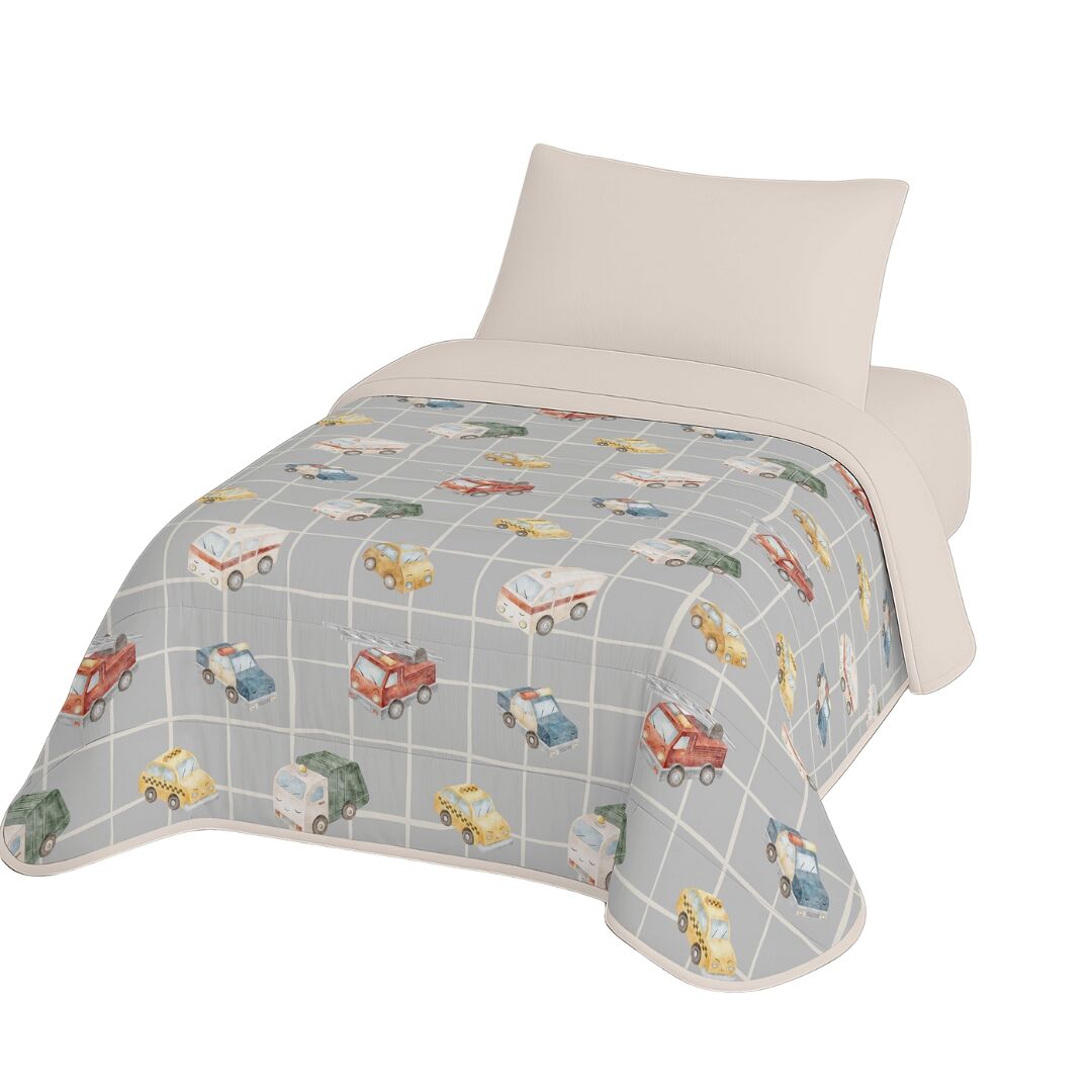 Naturals - edredón nórdico estampado cama 90 - infantil - 100% poliéster microfibra - 300 gr - cars