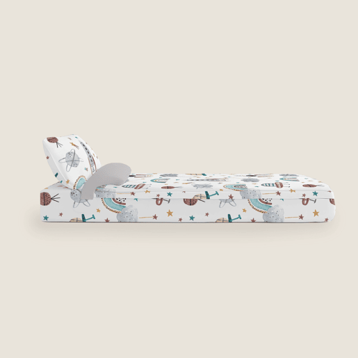Naturals - Saco Nórdico Estampado Cama 90 - Infantil - Sem enchimento - Inclui 1 Fronha - 100% Algodão - ROCKET