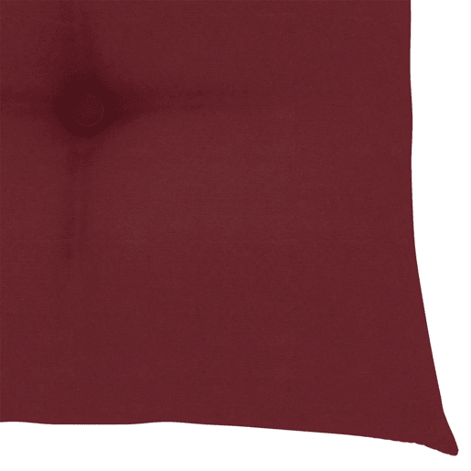Cadeiras jardim - Cadeiras exterior c almofadões vermelho tinto 3 pcs teca maciça