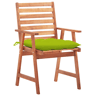 Cadeiras de jantar p jardim - Cadeiras de exterior 3 pcs c almofadões acácia maciça