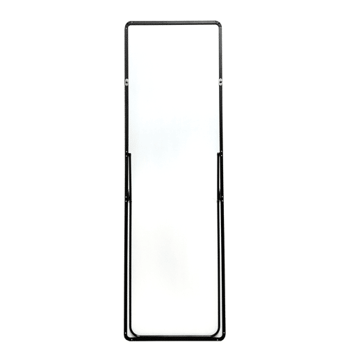 Espelho de Pé Metálico Metal Square Edge Max | Corpo inteiro preto com suporte de chão | Suporte de parede Espelho de Pé Metálico Metal Square Edge Max | Corpo inteiro preto com suporte de chão | Suporte de parede