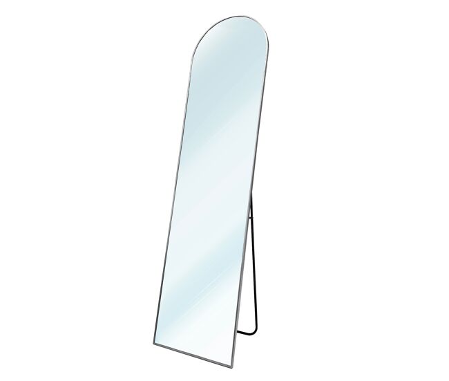 Espejo de pie metálico metal square | espejo cuerpo entero con soporte suelo | soporte para pared