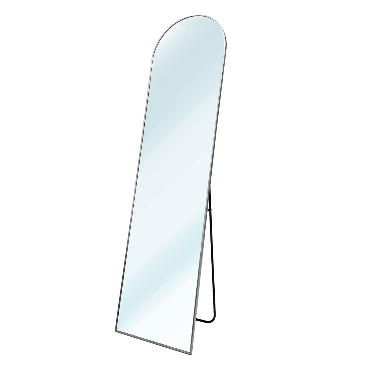 Espejo de Pie Metal Square Cuerpo Entero con Soporte Suelo 40x5