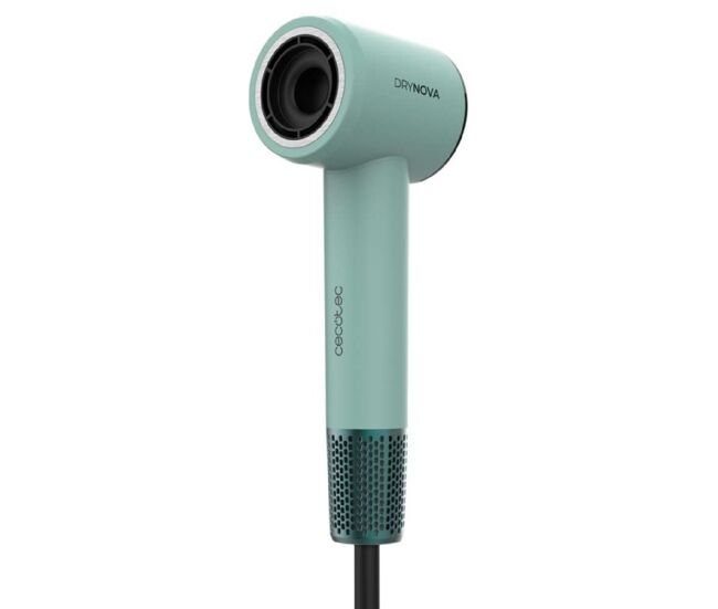 Cecotec secador de pelo compacto y ligero drynova 3in1 mint. 1600w, 110000rpm, motor brushless, voluminizador