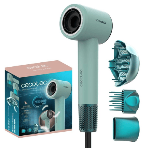 Secador de cabelo compacto e leve Cecotec DryNova 3in1 Mint. 1600W, 110000RPM, motor brushless