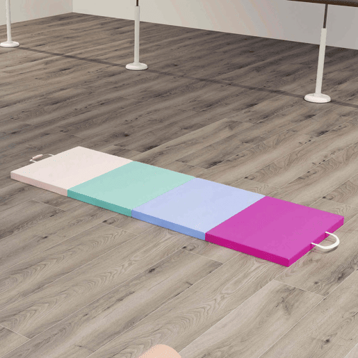 SPORTNOW Tapete de Ginástica Dobrável com Espessura de 5 cm Tapete de Exercício com Pegas de Transporte e Bolsa Tapete de Ginástica para Yoga Aeróbica Artes Marciais 180x60x5 cm Multicor
