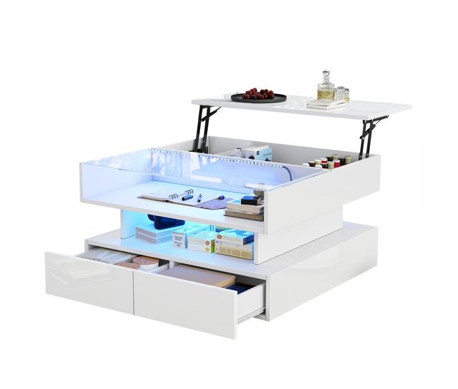 Mesa de centro elevable de panel de partículas 80x80