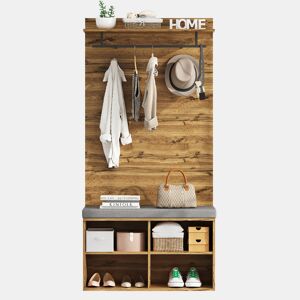 Móvel de entrada de painel de partículas com sapateira,natural