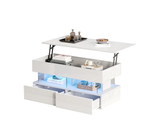 Mesa de centro elevable de mdf 100x50