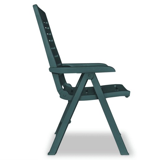Cadeiras de jardim - Cadeiras de exterior reclináveis 6 pcs plástico verde