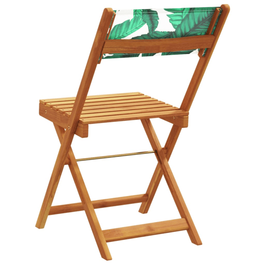 Cadeiras de jardim - Cadeiras de exterior dobráveis 4 pcs tecidomadeira maciça verde