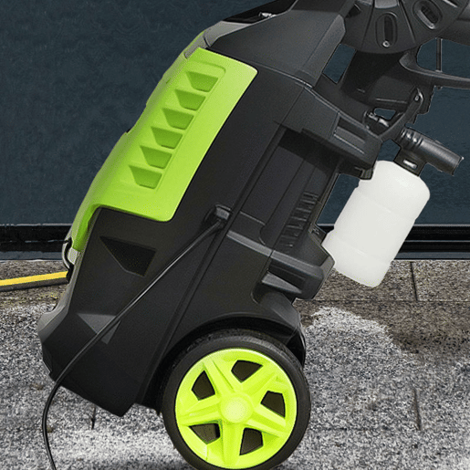 Outsunny Lavadora de Alta Pressão 2200W Pressão 170 Bar Fluxo 420 Lh com Bomba de Alumínio Paragem Automática Mangueira de 6 m Inclui Garrafa de Espuma e Bico Ajustável 32x32x80 cm Verde e Preto