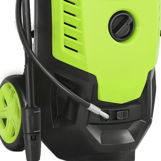 Outsunny Lavadora de Alta Pressão 2200W Pressão 170 Bar Fluxo 420 Lh com Bomba de Alumínio Paragem Automática Mangueira de 6 m Inclui Garrafa de Espuma e Bico Ajustável 32x32x80 cm Verde e Preto