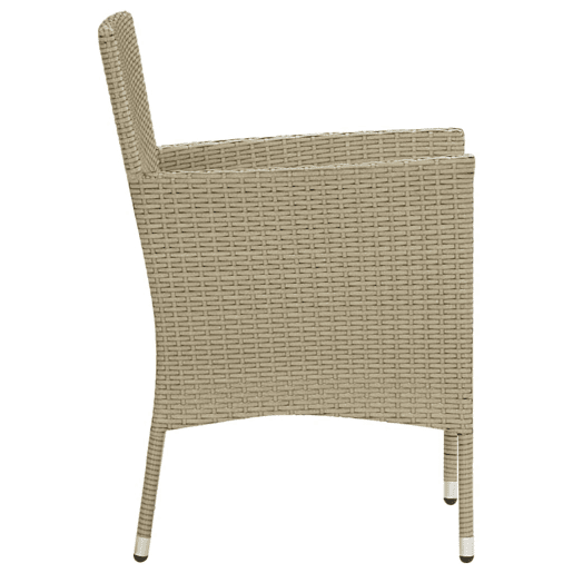 Cadeiras de jantar para jardim - Cadeiras de exterior 4 pcs vime PE bege