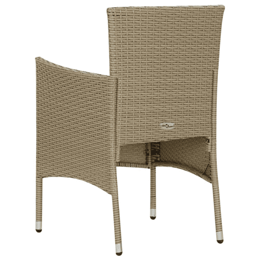 Cadeiras de jantar para jardim - Cadeiras de exterior 4 pcs vime PE bege