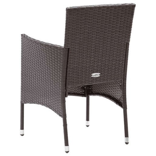 Cadeiras de jantar para jardim - Cadeiras de exterior 4 pcs vime PE castanho