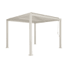 Pérgola bioclimática 3x3m com persiana, alumínio e aço com lâminas ajustáveis, Palace 3x3m, Beige, 292x292x231 cm