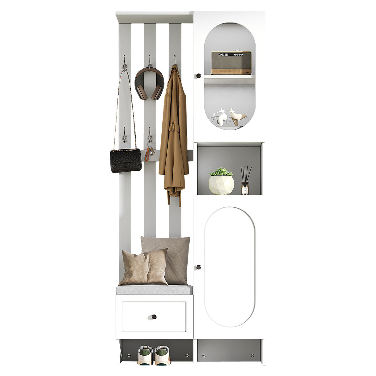 Mueble recibidor con zapatero