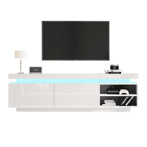 Móvel de TV 170 cm de painel de partículas com 2 portas,branco Móvel de TV 170 cm de painel de partículas com 2 portas,branco