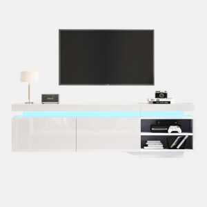 Móvel de TV 170 cm de painel de partículas com 2 portas,branco