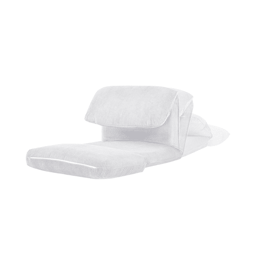 Poltrona grande em veludo canelado grosso, 1 lugar, Cosy, Branco sujo, 209x78x58 cm