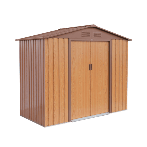 Abrigo de jardim com kit de ancoragem 2,71m², Houtland, Carvalho, 213x131x185 cm