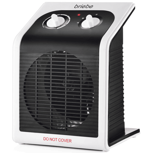 Aquecedor Ventilador Elétrico Portátil, Ar Quente  Frio, 2 Níveis de Potência, Termóstato