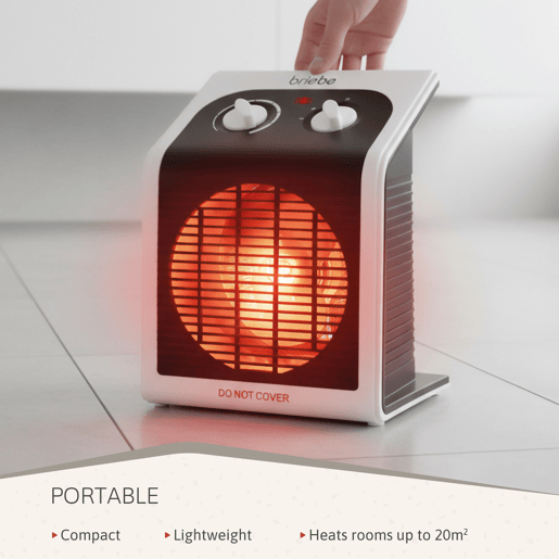 Aquecedor Ventilador Elétrico Portátil, Ar Quente  Frio, 2 Níveis de Potência, Termóstato
