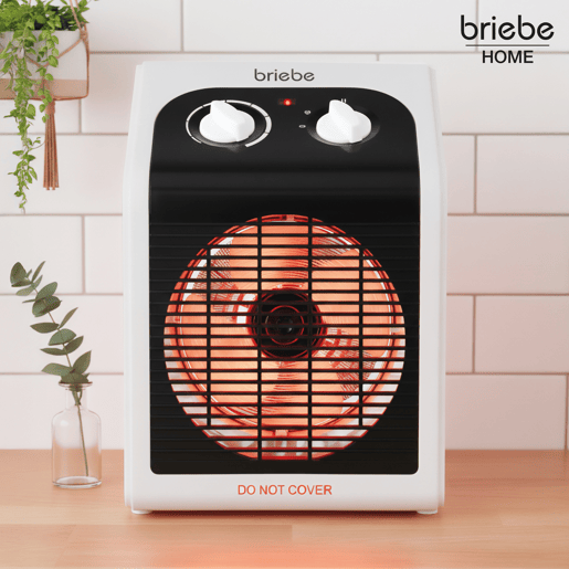 Aquecedor Ventilador Elétrico Portátil, Ar Quente  Frio, 2 Níveis de Potência, Termóstato