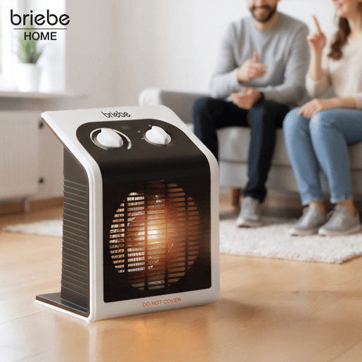 Aquecedor Ventilador Elétrico Portátil, Ar Quente  Frio, 2 Níveis de Potência, Termóstato