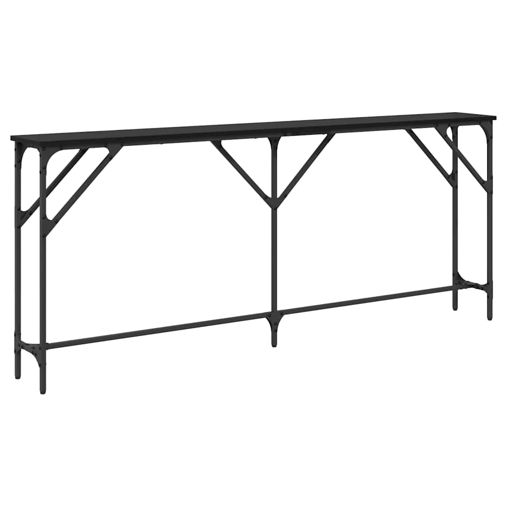 Mesa consola roble negro 180 x 23 x 75 cm