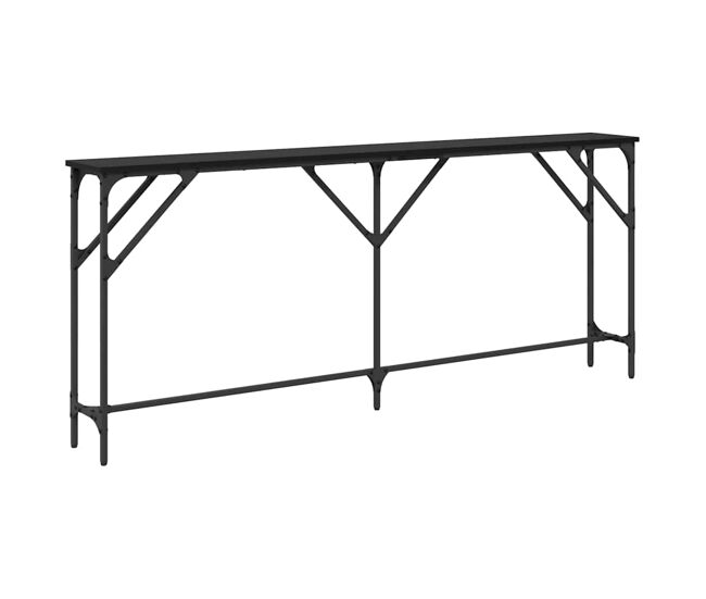 Mesa consola roble negro 180 x 23 x 75 cm