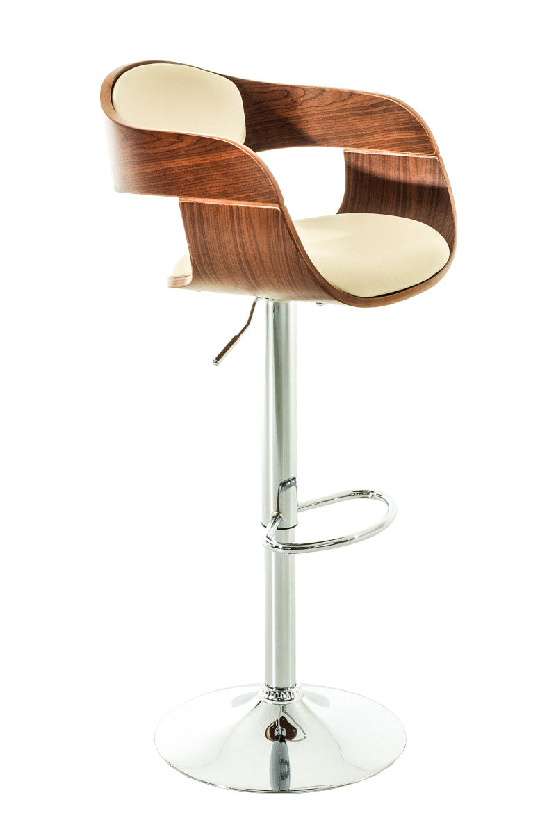 Taburete de bar con reposapiés asiento de diseño moderno
