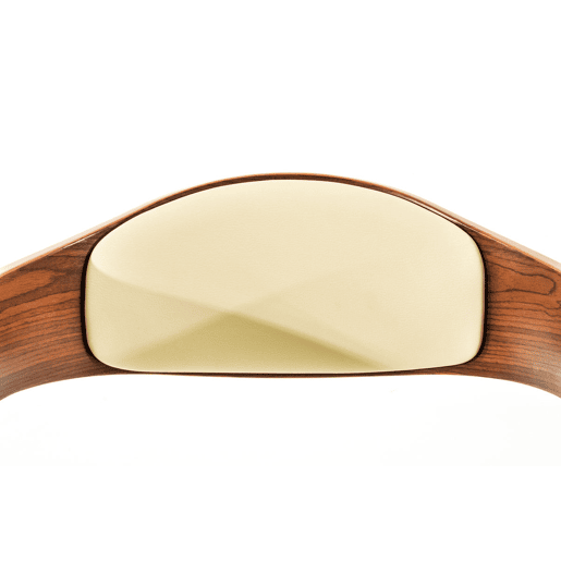 Banqueta de bar de design moderno com apoio para os pés assento em madeira creme e material sintético pés cromados 10_0000064