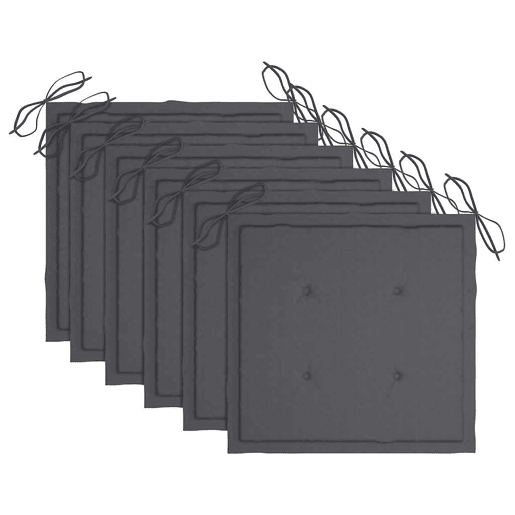 Cadeiras de jardim - Cadeiras de exterior com almofadões 6 pcs acácia maciça Cadeiras de jardim - Cadeiras de exterior com almofadões 6 pcs acácia maciça