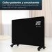 YOEVU - Emisor térmico cristal 2500W, temporizador, wifi YOEVU - Emisor térmico cristal 2500W, temporizador, wifi Negro