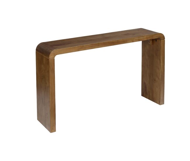 Consola exótica de madera de acacia, 120cm nogal - 120x30x75 cm