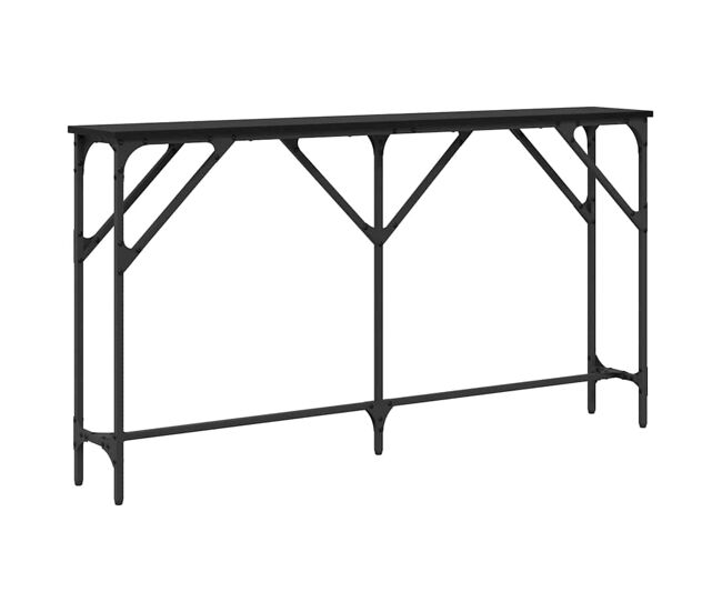 Mesa consola roble negro 140 x 23 x 75 cm