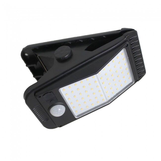 Aplique pinza led solar con sensor ross 3w marca wonderlamp