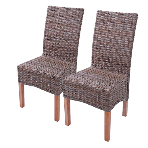 Conjunto de 2 cadeiras de jantar Kubu em rattan design rústico rattan marrom 04_0000178